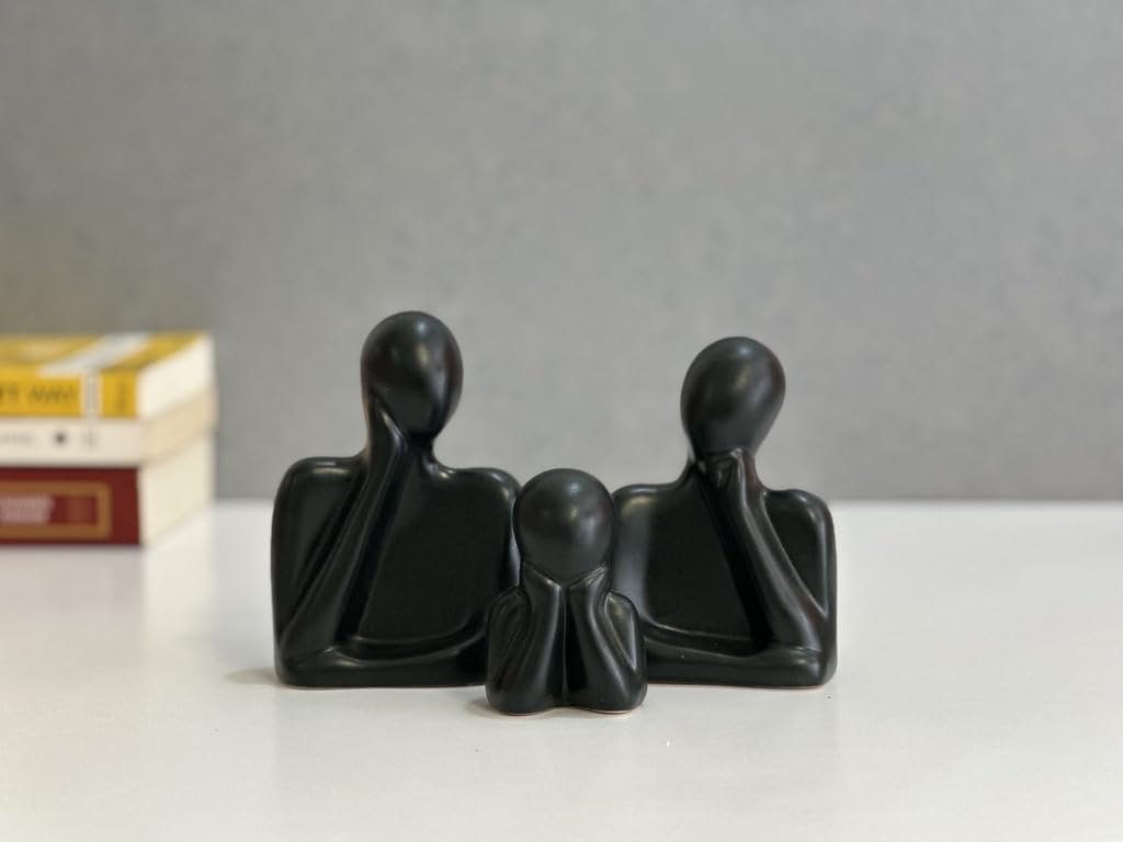 Ceramic Couple Family Statue