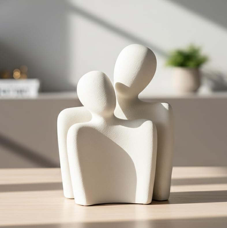 Ceramic Couple Family Statue