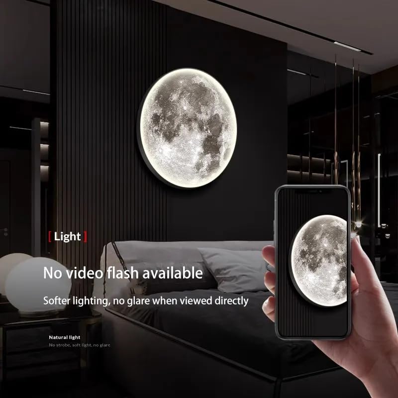 3D Moon LED Wall Lamp Modern Art