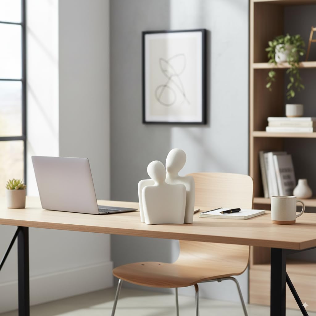 Ceramic Couple Family Statue