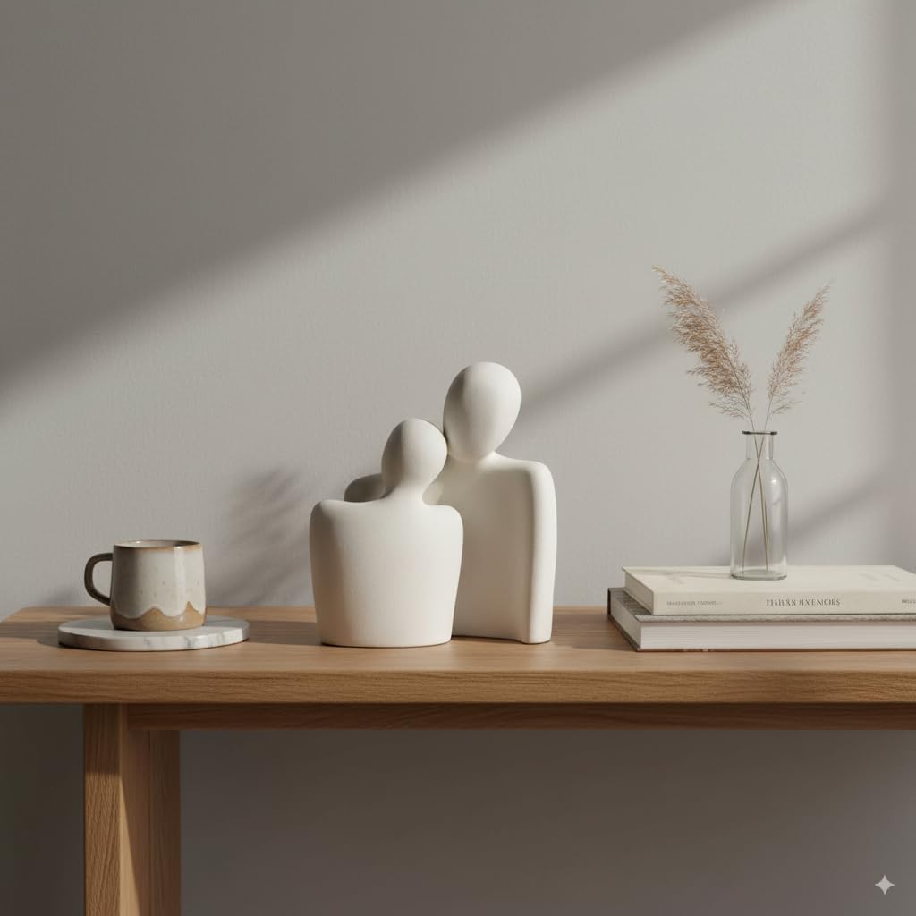 Ceramic Couple Family Statue