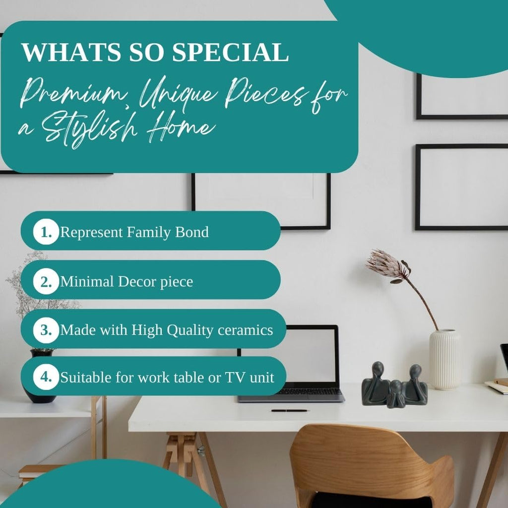 Ceramic Couple Family Statue