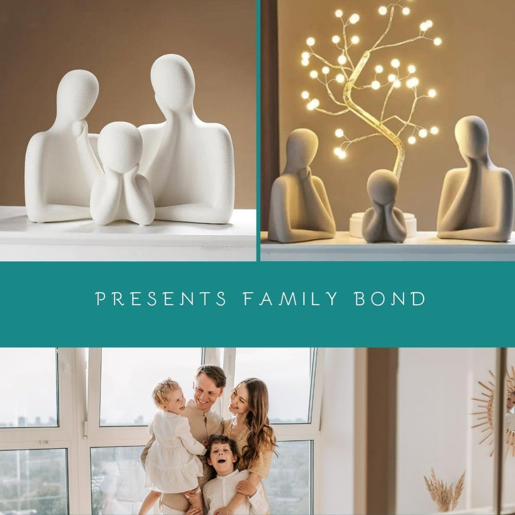 Ceramic Couple Family Statue