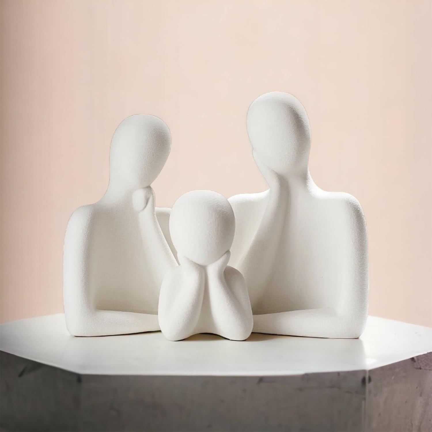Ceramic Couple Family Statue