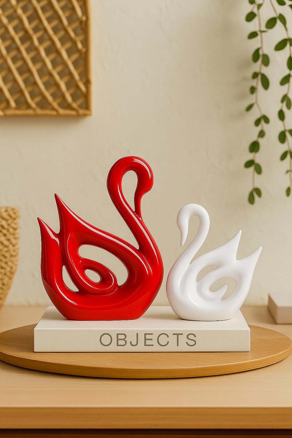 Lucky Deer Family Matte Finish Ceramic Figures - (Set of 3, Matte Brown)