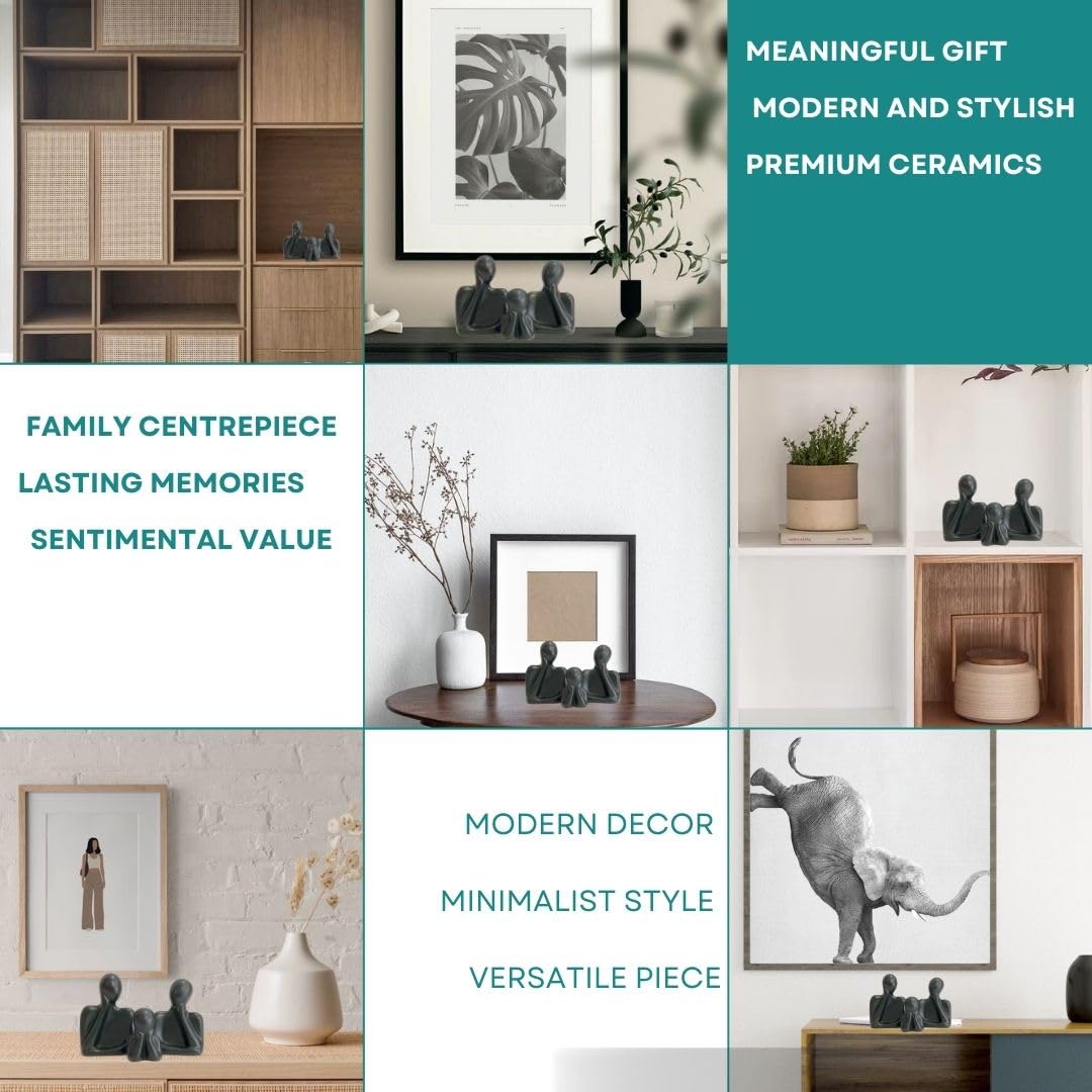 Ceramic Couple Family Statue