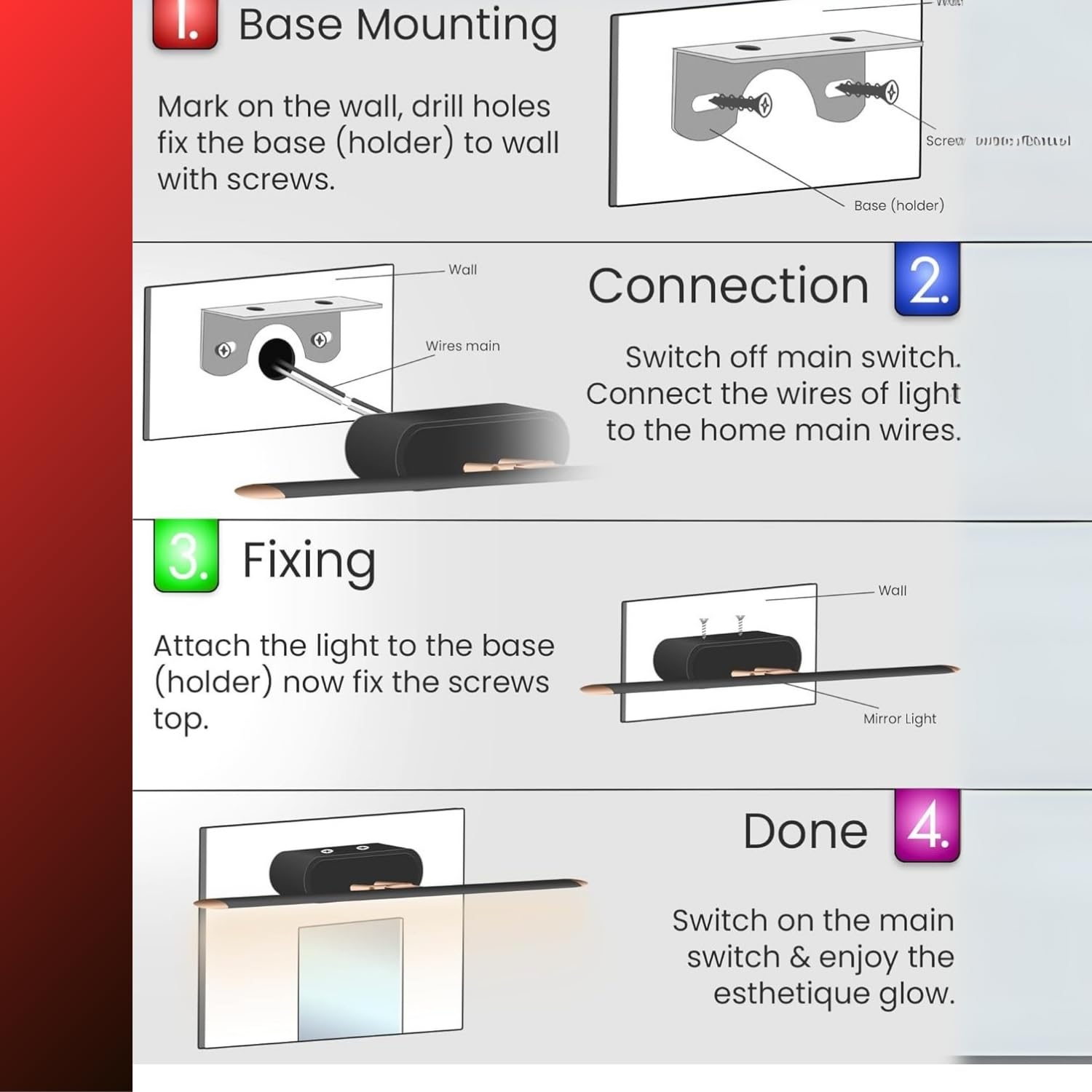 3D Moon LED Wall Lamp Modern Art