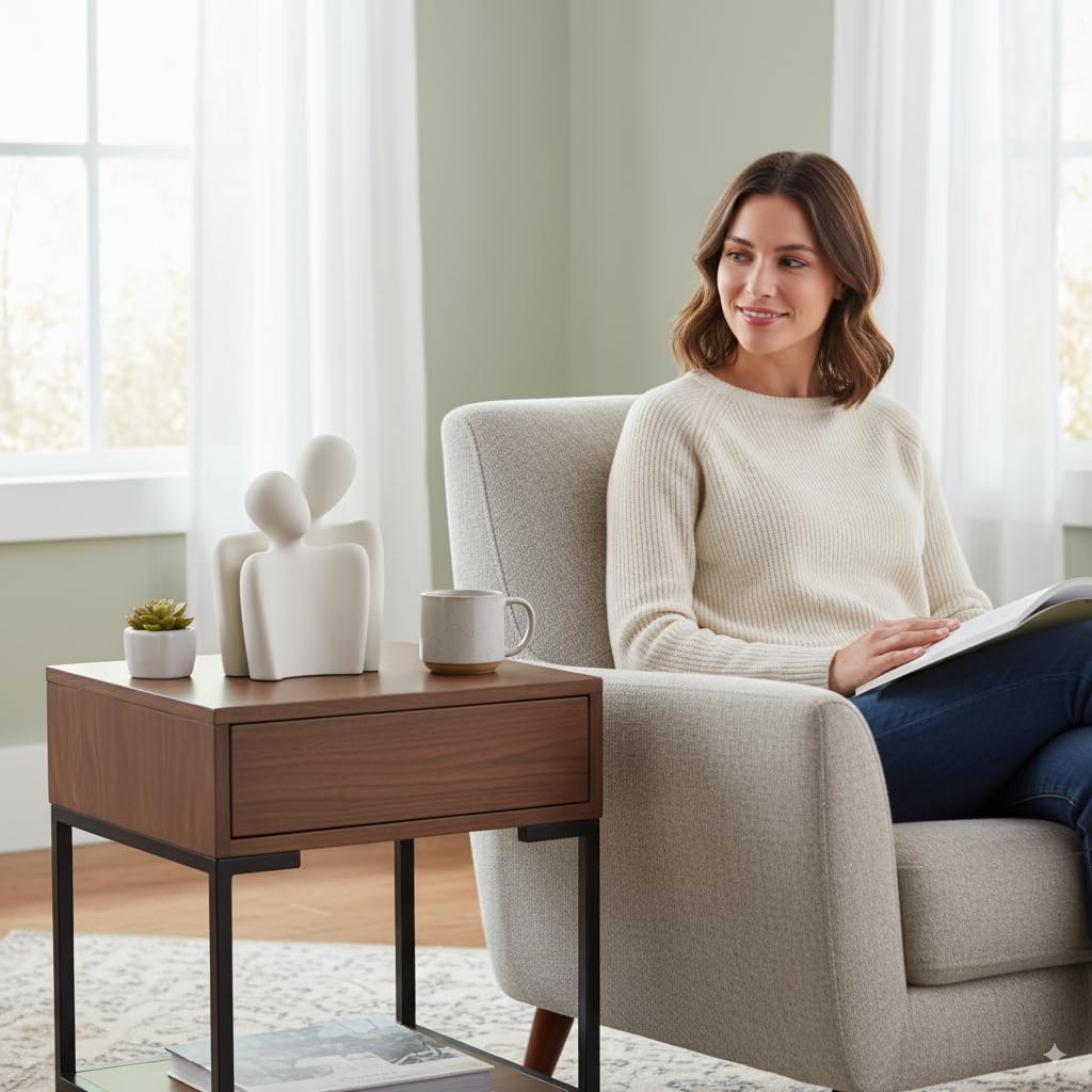 Ceramic Couple Family Statue