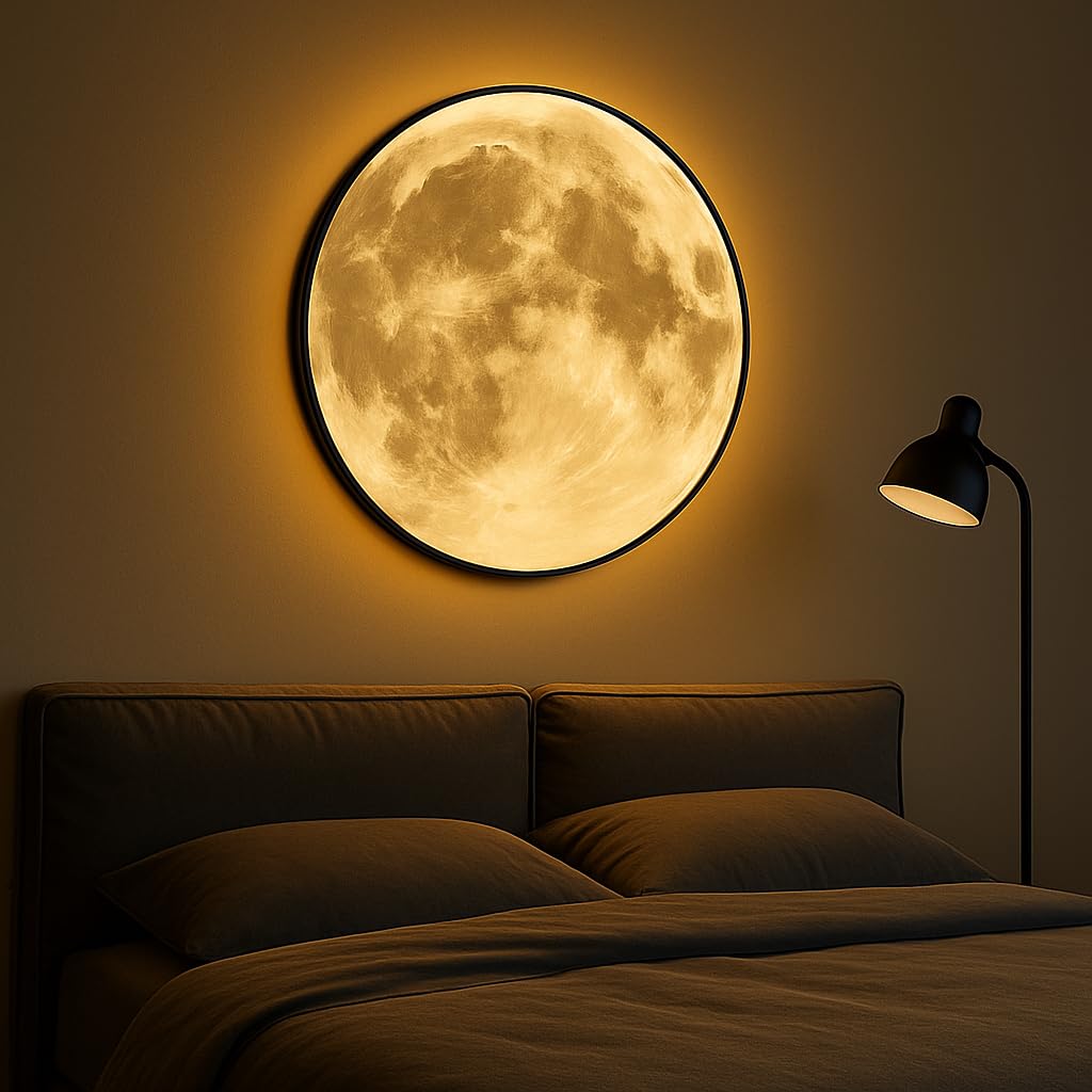 3D Moon LED Wall Lamp Modern Art
