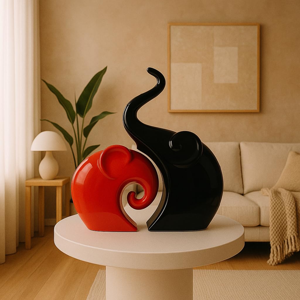 Lucky Deer Family Matte Finish Ceramic Figures - (Set of 3, Matte Brown)