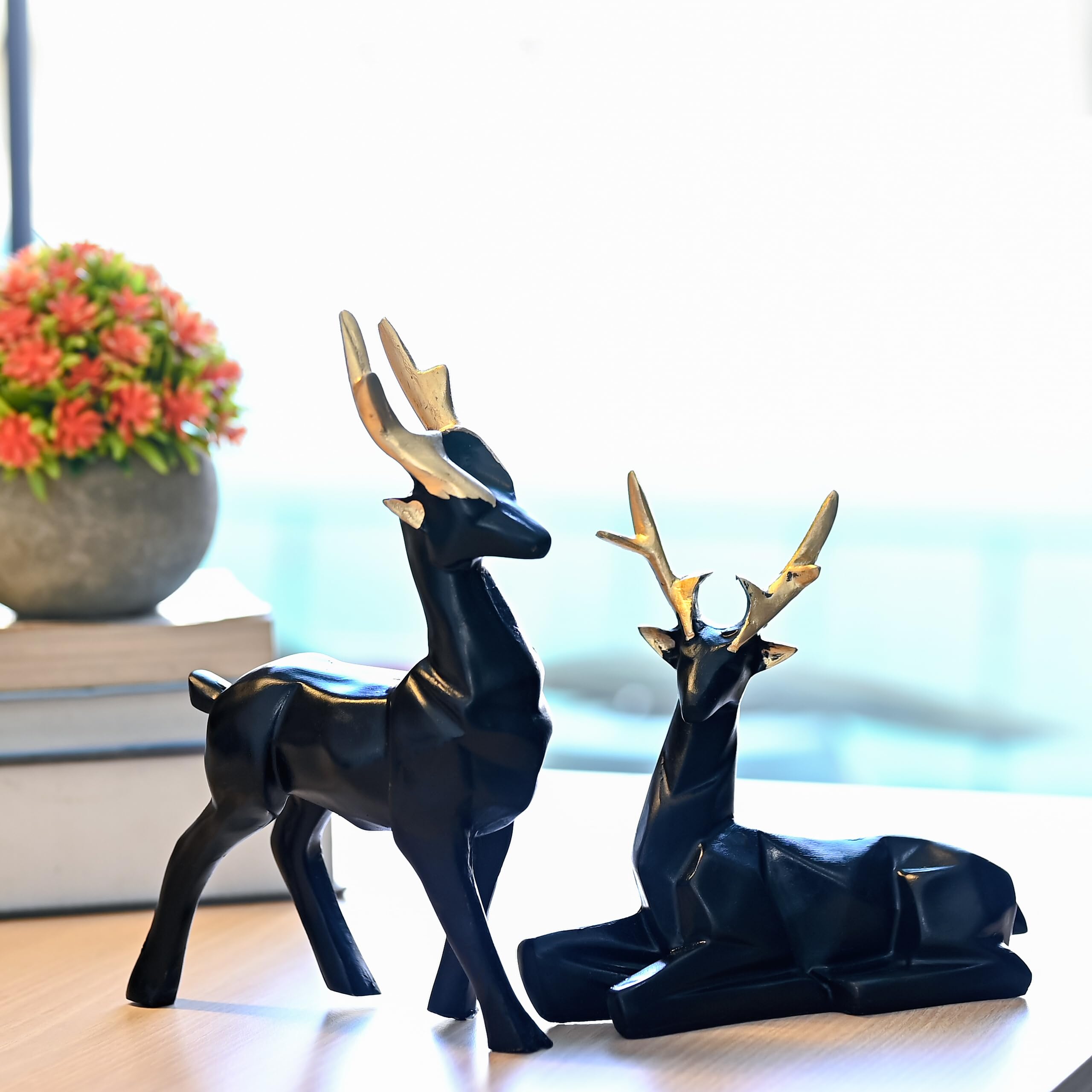 Exquisite resin Hiran Statues