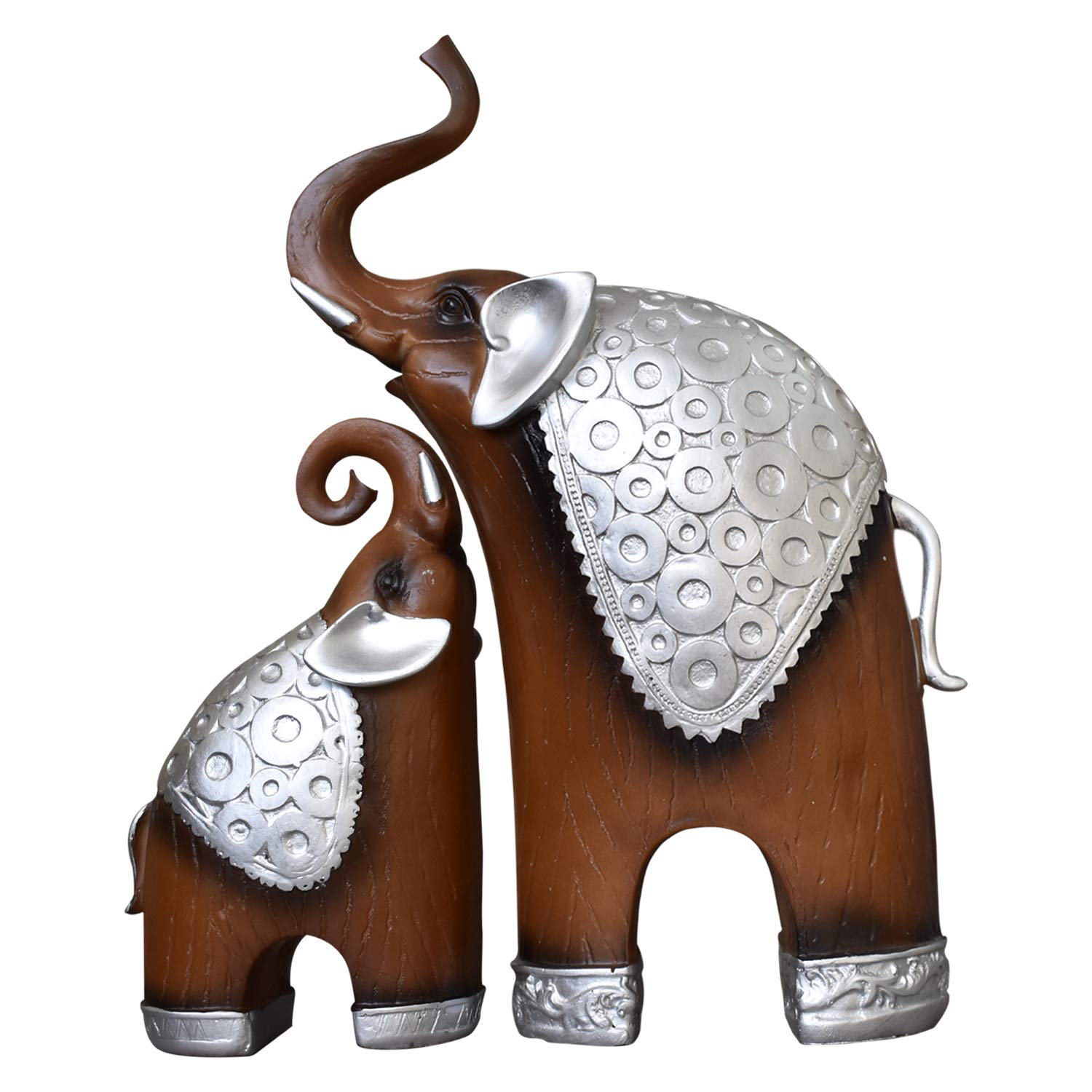Lucky Deer Family Matte Finish Ceramic Figures - (Set of 3, Matte Brown)