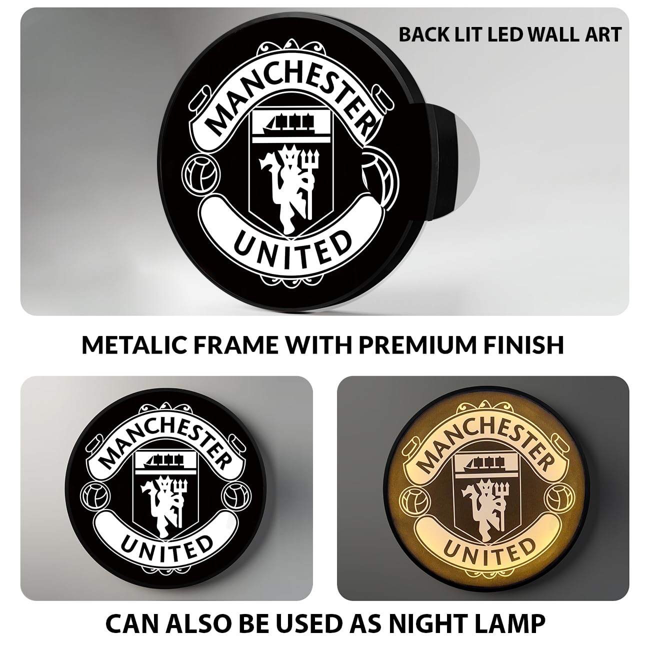 Full Moon Scenic View Night Wall Lamp Painting