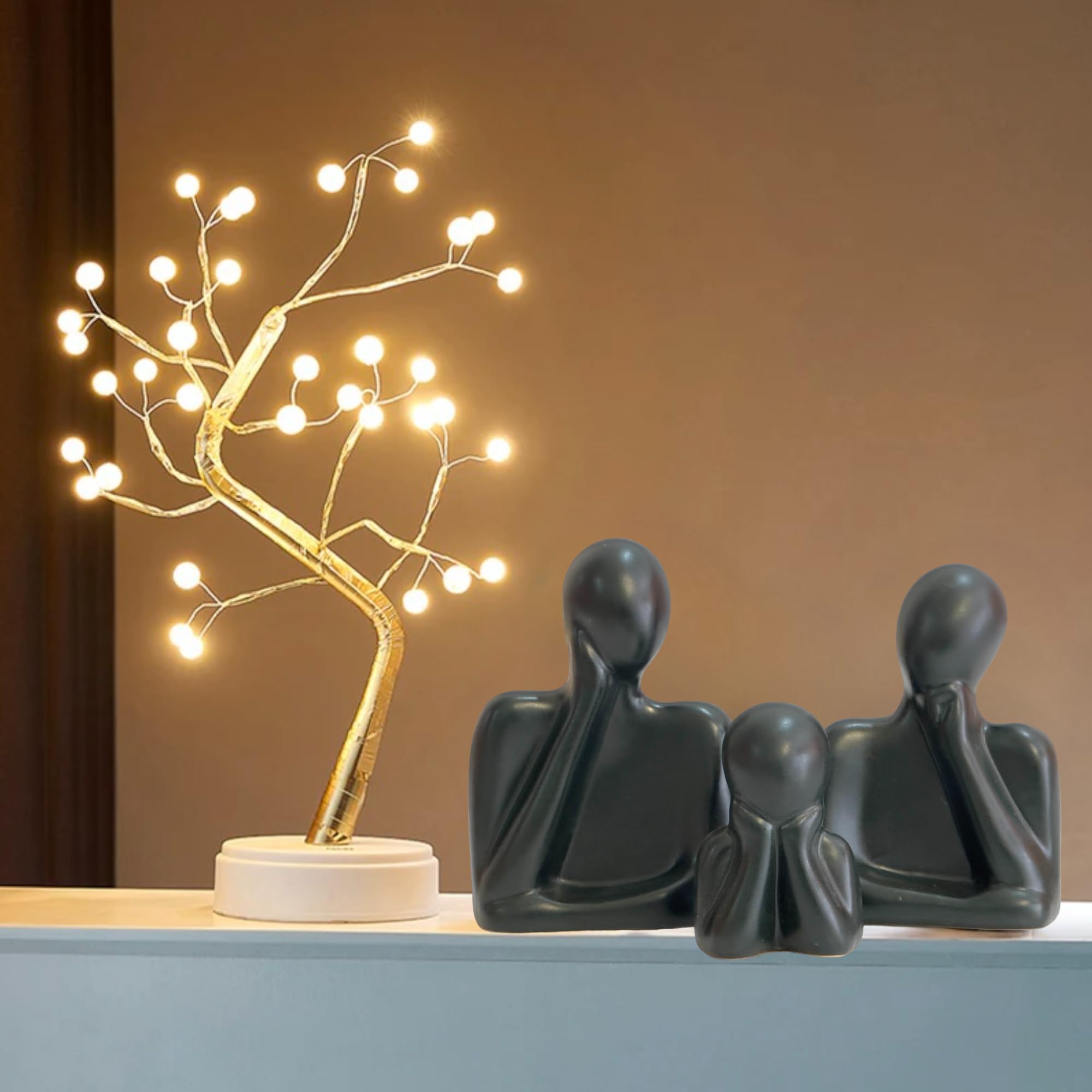 Ceramic Couple Family Statue