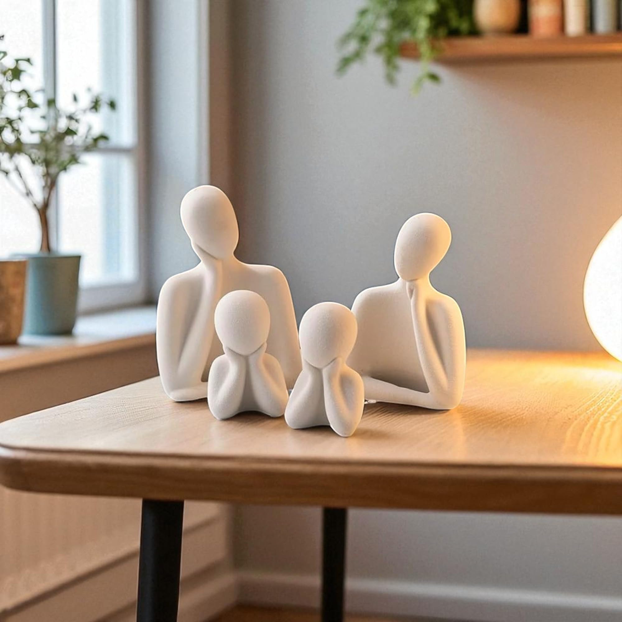 Ceramic Couple Family Statue