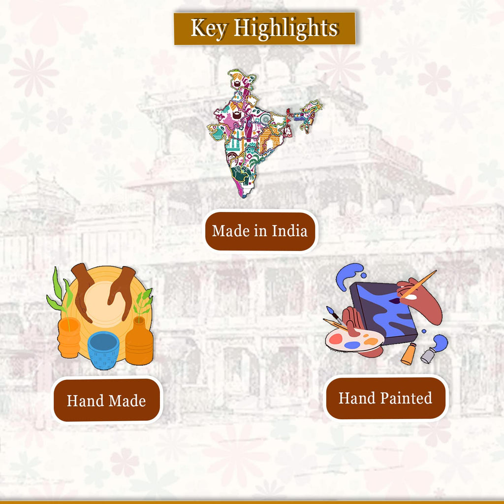 Lucky Deer Family Matte Finish Ceramic Figures - (Set of 3, Matte Brown)