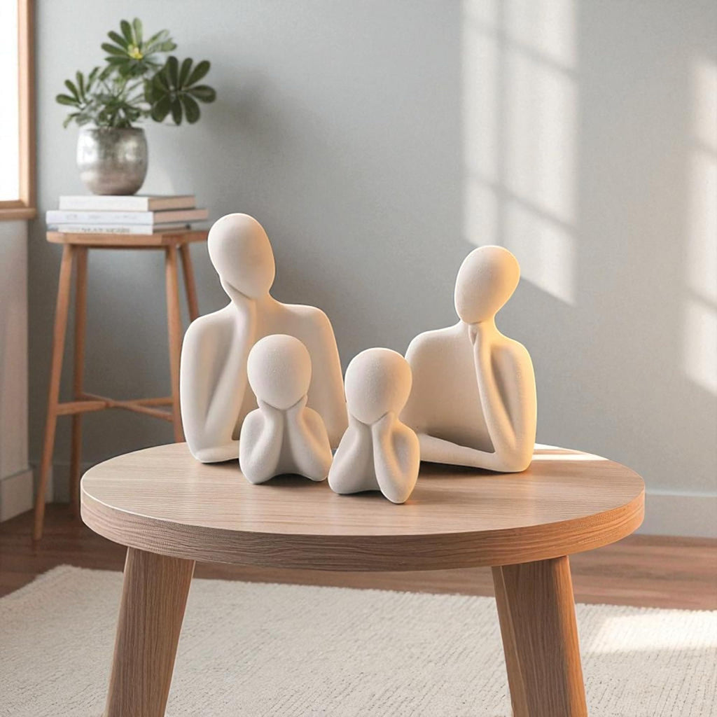 Ceramic Couple Family Statue