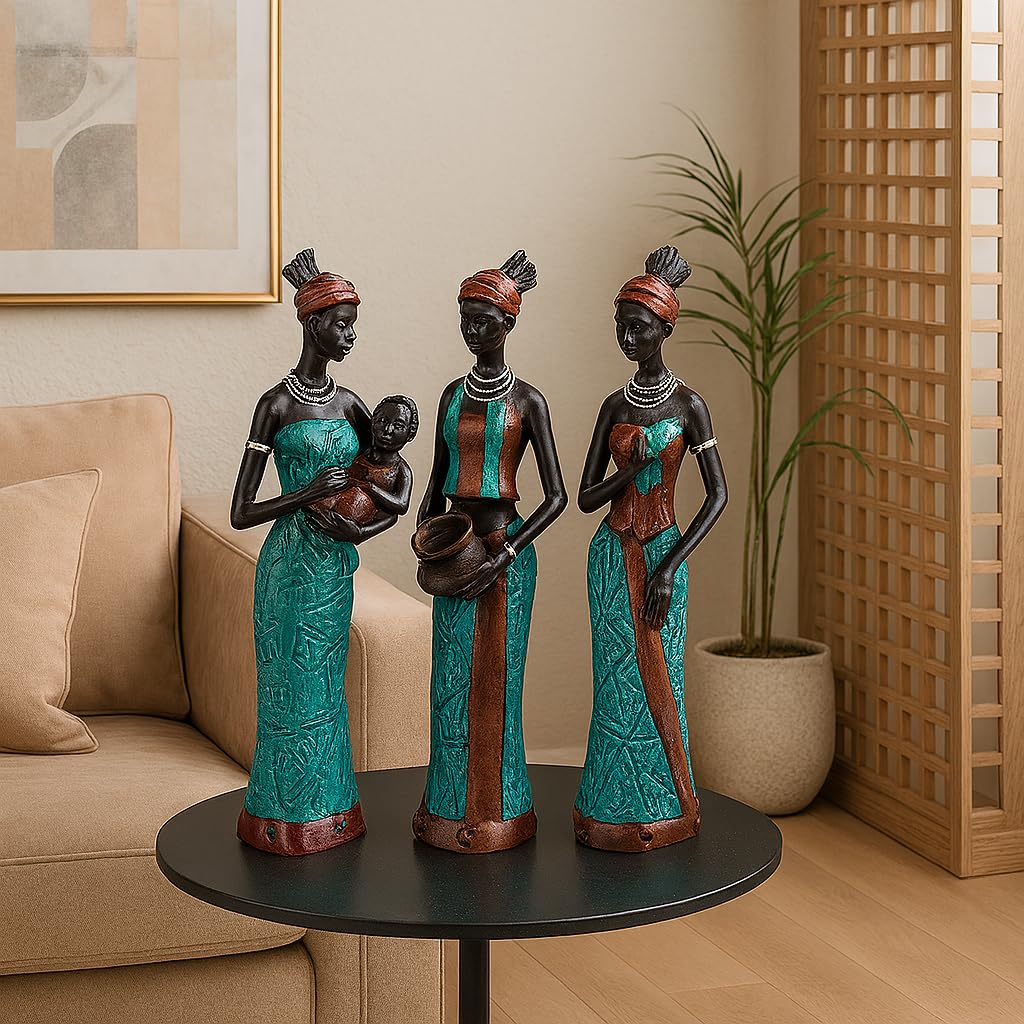 Lucky Deer Family Matte Finish Ceramic Figures - (Set of 3, Matte Brown)
