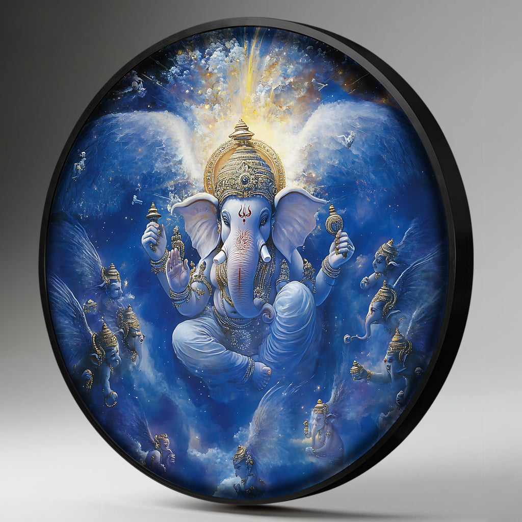 Full Moon Scenic View Night Wall Lamp Painting