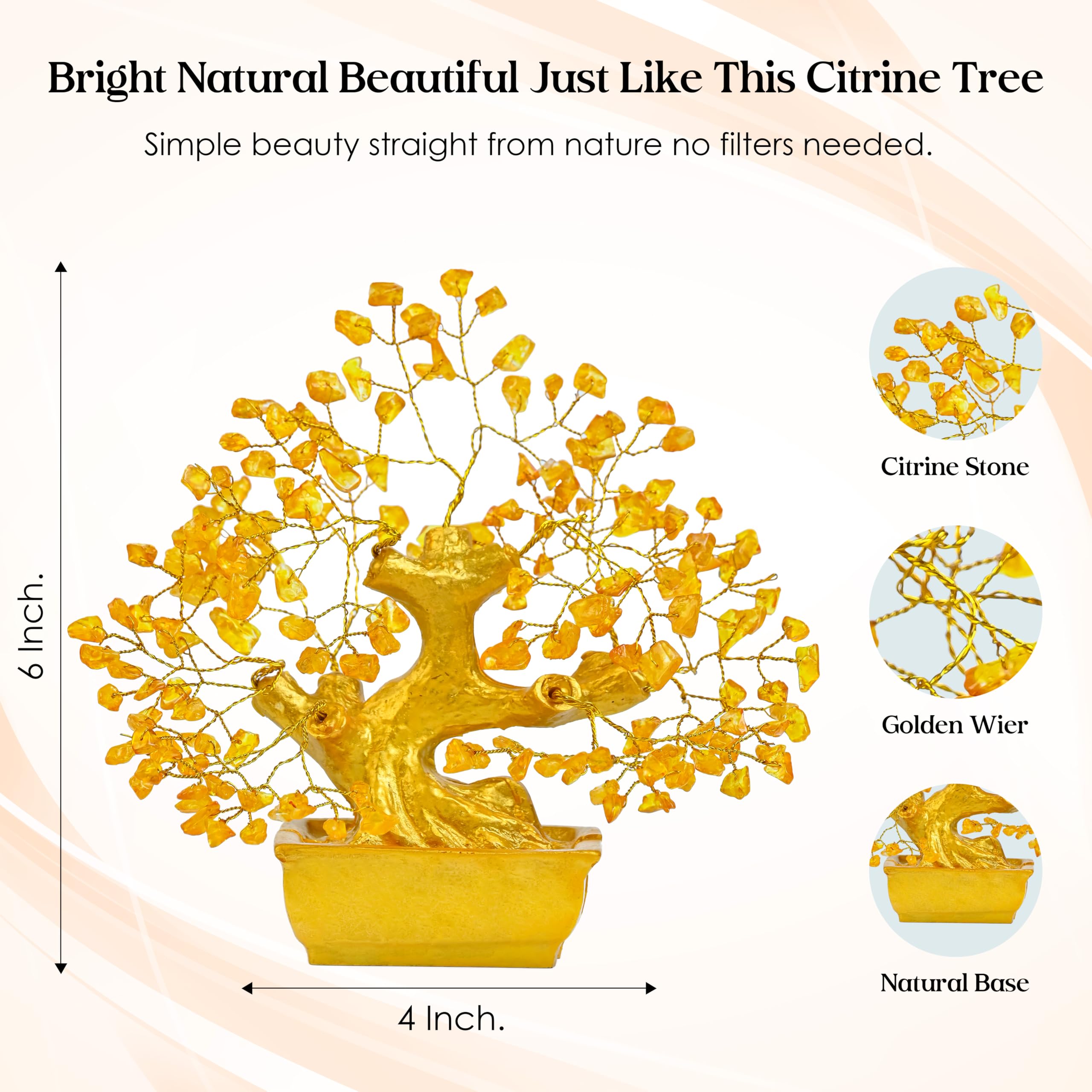 7 Chakra Crystal Bonsai Tree with Golden Money Bag Base