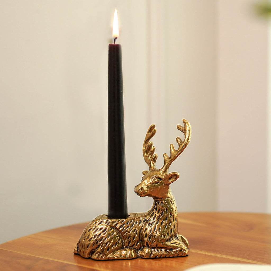 BEHOMA Metal Dancing Peacock Figurine for Good Luck & Love,Candle Holder for Home Dcor Tabletop Living,Showpiece for Valentine's Day,Birthday(Scented Glass Votive Candle Included),Gold,18.5cm,11cm