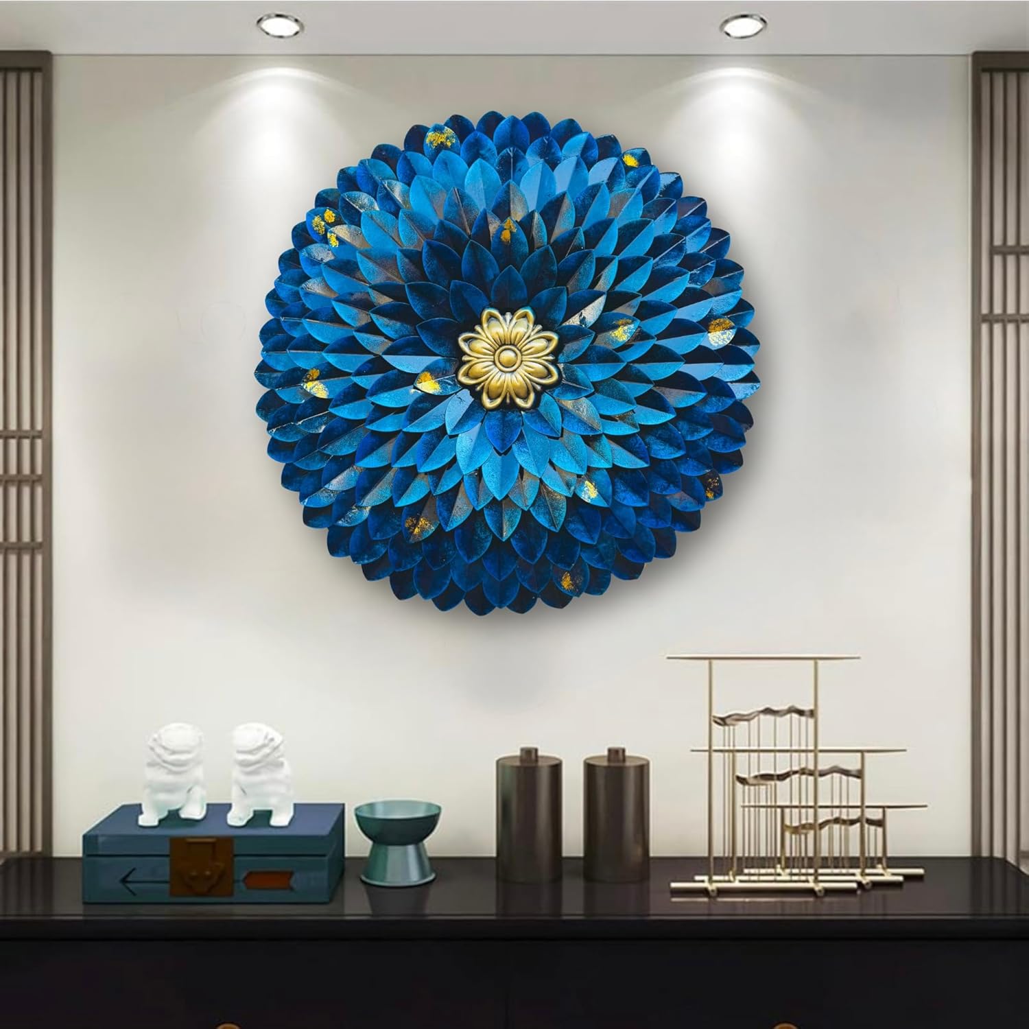 3D Metal Flower Wall Art