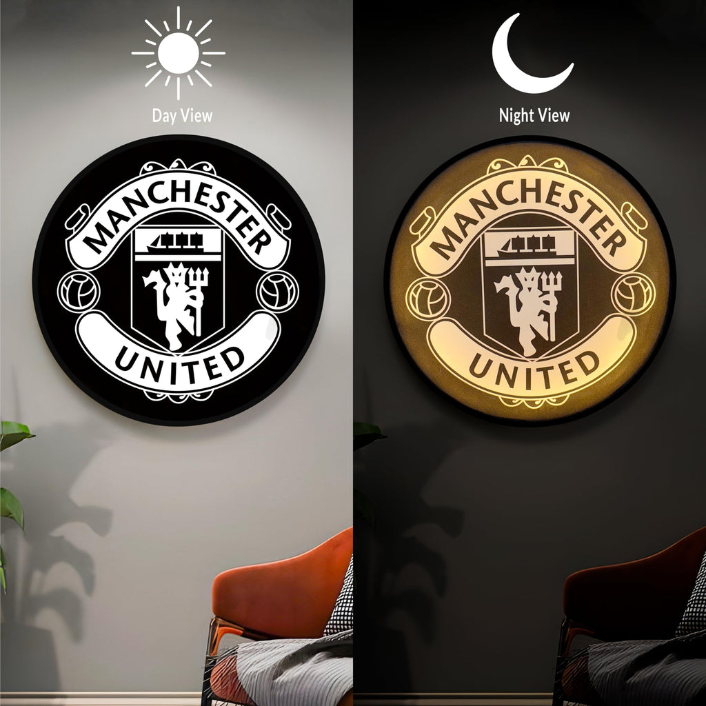 Full Moon Scenic View Night Wall Lamp Painting