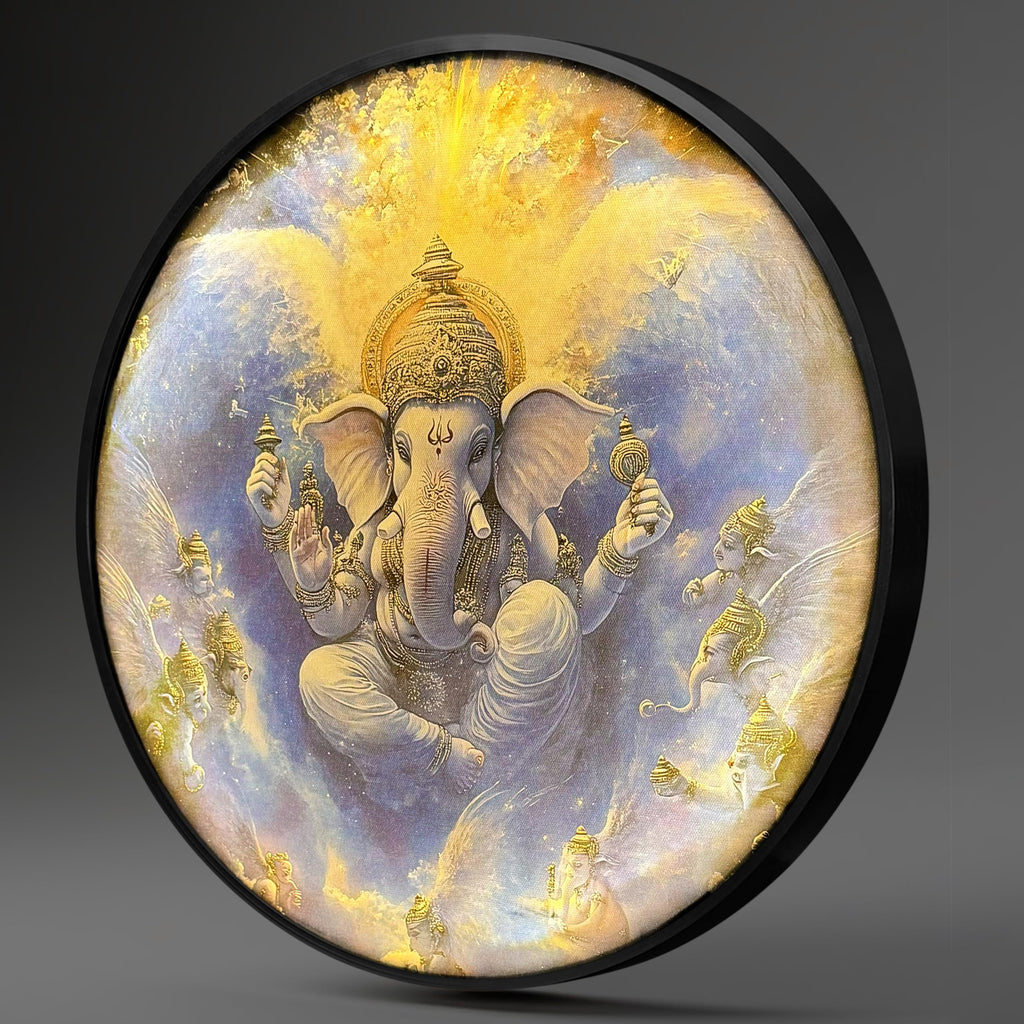 Full Moon Scenic View Night Wall Lamp Painting